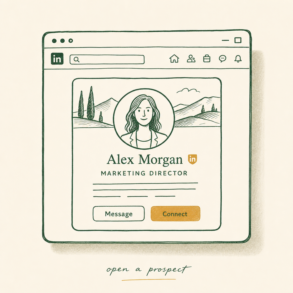 Open a prospect on LinkedIn